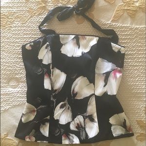 WHBM Floral Bustier Top
